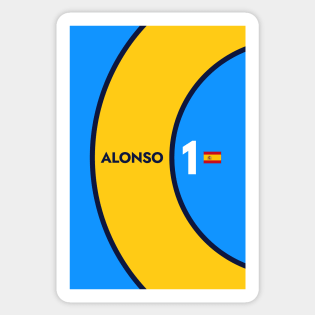 F1 2006 - #1 Alonso Sticker by sednoid